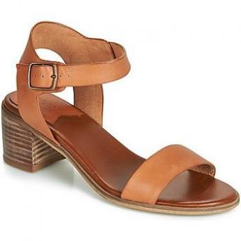 Sandalias de Mujer Kickers Volou con Tacón en Color Camel