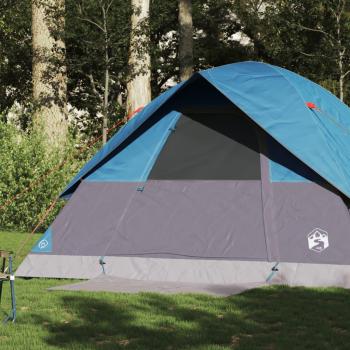 Tienda de campaña familiar iglú 6 personas impermeable azul, verde, gris y naranja