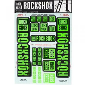 RockShox Pegatinas de 35 mm, Verde neón Boxxer/Domain Doble Corona, 11.4318.003.519 Piezas de Repuesto, Verde, Estándar