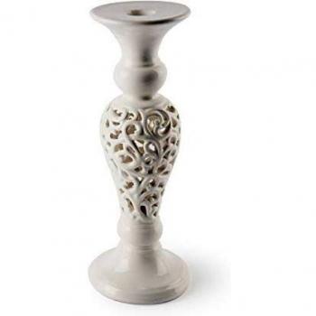 Excelsa White Home - Candelabro, Color Blanco, Altura: 25 cm