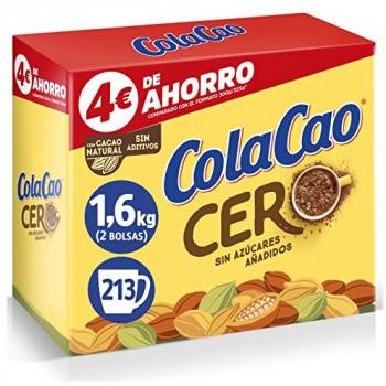 ColaCao Cacao Soluble 0% Azúcares Añadidos 1.6kg
