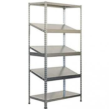 Estantería Metálica SimonRack, Almacenaje de Acero, 2000x1000x400 mm, Soporta 200 kg de Punto Flexión por balda, 5 Baldas, Galvanizado