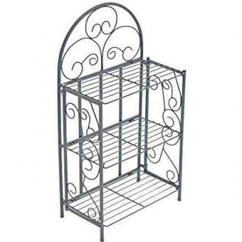 Estantería Decorativa Rosa I Estantería con 3 Estantes en Estilo Rústico I Estantería de Pie Plegable I Color:, Color:Blanco