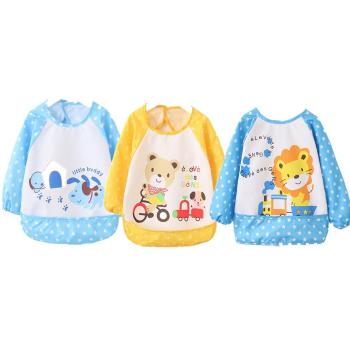 WeiterVor 3 Piezas Impermeables Baberos Bebés Manga 6 meses a 3 años