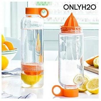 Appetitissime Sensations Juicer Botella Infusora de Cítricos con Exprimidor, Naranja y Transperente, 7.5x7.5x25 cm