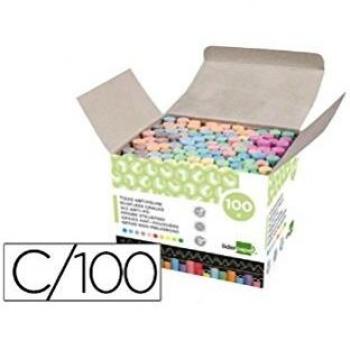 Liderpapel TZ08 - Pack de 100 tizas, multicolor