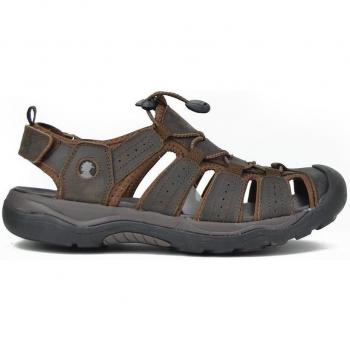 Sandalias de hombre de piel cerradas con puntera reforzada