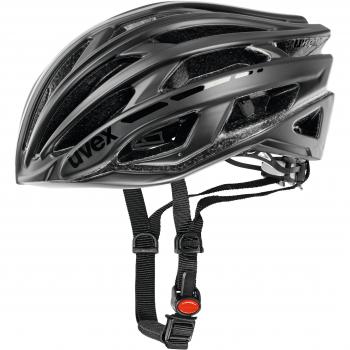 Uvex Race 5 Casco de Ciclismo, Unisex Adulto, Negro Mate, 55-58 cm