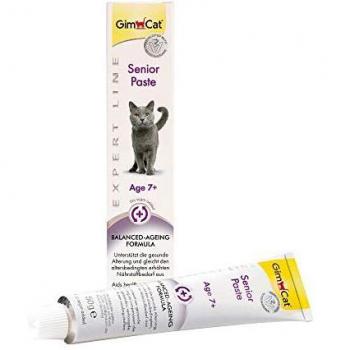 GimCat EXPERT LINE Senior, pasta - Fórmula que favorece el envejecimiento saludable - Pasta funcional para gatos a partir de los 7 años - 1 tubo