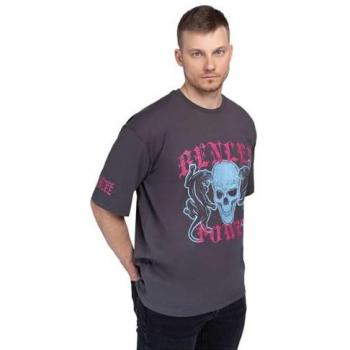 Camiseta de Hombre Oversize Benlee Pantera de Manga Corta en Lila, Antracita y Magenta