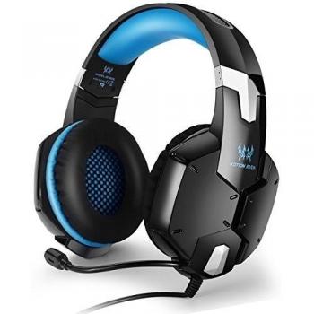 EasySMX G1200 Auriculares para PS4, Cascos con Micrófono Ajustable y Control de Volumen y una Tecla Mute Compatible con PS4/PC/Laptop/Móvil/Pad