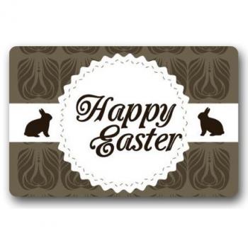 Fabulous Store Custom fashionable diseño happy Easter fondo tela machine-wahable non-woven Felpudo para interiores/al aire libre