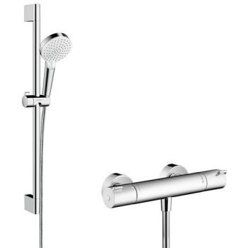 Conjunto de ducha Hansgrohe Combi Crometta Vario 0,65m con termostato Ecostat 1001 CL