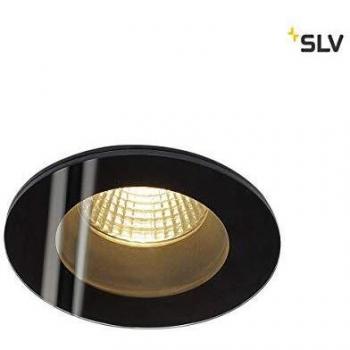 Luz empotrable LED Patta-F, redonda, 12W, 3000K, 38°, IP65, negra con driver incluido