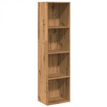 Librería de madera multicapa hecha a mano en roble, dimensiones 40x30x152 cm