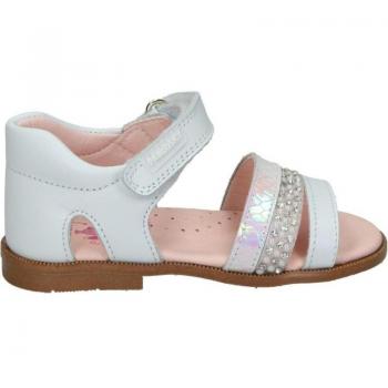 Sandalia de Niña PABLOSKY 071708 STEPEASY Blanco con tiras de fantasía