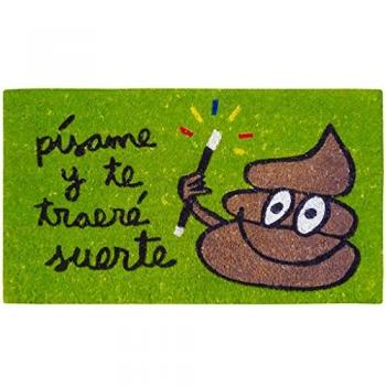 Laroom Felpudo, Fibra de Coco y PVC Base, Verde