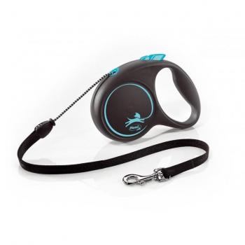 Flexi Correa Black Design Cordón Azul Talla M