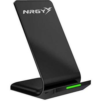 NRGY - Cargador inalámbrico Vertical de Carga rápida con Cable Tipo C 15W/10W/7.5W/5W para iPhone SE 2020 11/11 Pro MAX/XS/XR/X/, Galaxy S20/Note 10/S10, etc.