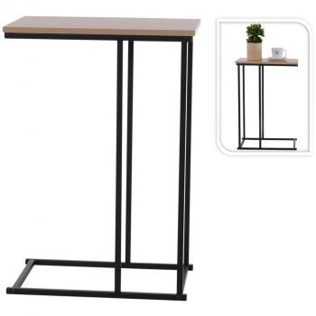 Mesa auxiliar mdf natural y negro h&s Collection - Multicolor, nb1510080, basics