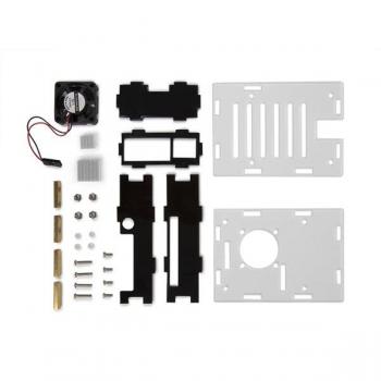 Whadda WPA507 - Carcasa Transparente con Disipadores y Ventilador para Raspberry Pi 4