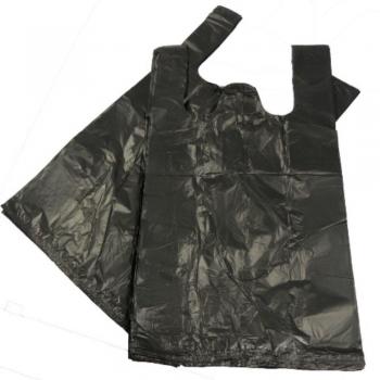 100 color negro plástico Polietileno chaleco estilo bolsas – talla 11 x 17 x 21 comestibles de la compra regalo Boutique Supermarket efectivo N Carry mercado Stall polybags
