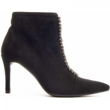 Botines Montevita Pedrerint con Detalles de Pedrería y Cómoda Suela Negra
