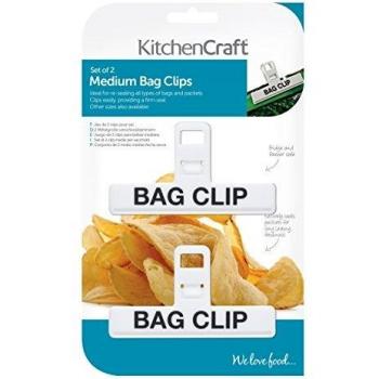 Juego de 2 Clips de Bolsa Medianos de Plástico Multicolor