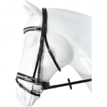 Horka Brida evita, negro/plata, Pony