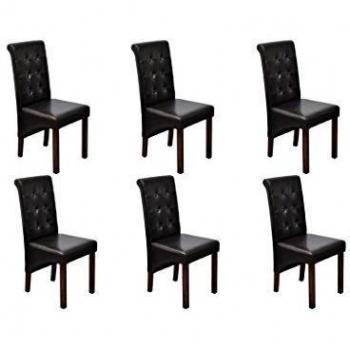 6 x Sillas de comedor marrón