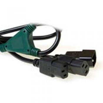 Cable de alimentación dividido 230V C14 a 2 x C13, 1 metro