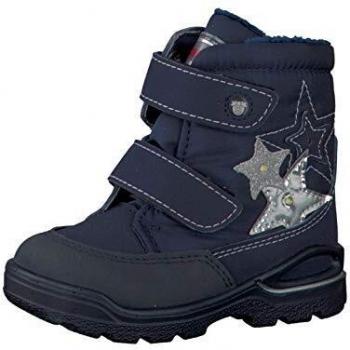 RICOSTA Pepino Girl Boots Maddy, Children's Winter Boots, Kids Outdoor Children's Shoes,Lambskin Boots,Lined,Waterproof,Nautic/Marine,23 EU / 6 UK