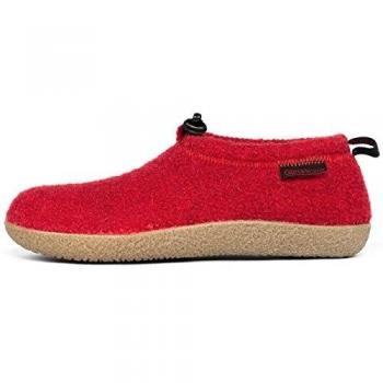 Pantuflas Giesswein VENT para mujer en rojo