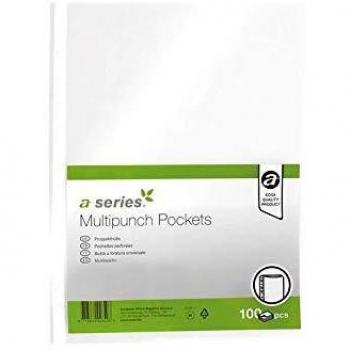 Funda catálogo multitaladro polipropileno piel de naranja A-Series A4 75 micras 11 taladros