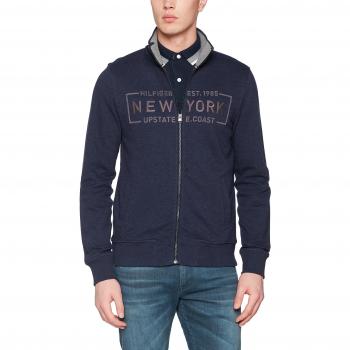 Tommy Hilfiger Payson Z-Thru L/s VF Camisa Manga Larga, Azul