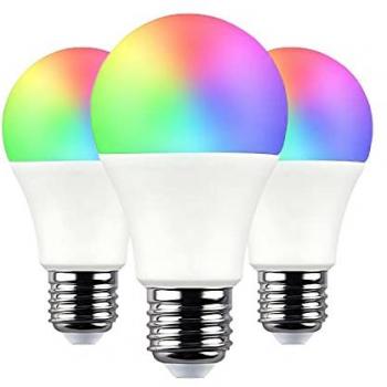 Pack 3 Bombillas LED Estándar Smart WiFi E27 10W RGBWW Regulables vía APP 806lm 25000H Premium