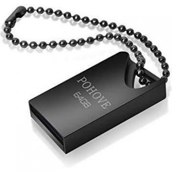Pendrive 64 GB, Memoria USB 64GB Memoria Flash Metal USB Mini Pen Drive 64 GB con Llavero para Tabletas Almacenamiento de Datos Externo