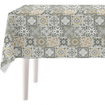 Mantel Resinado Mosaic Gris - Protector de Mesa Impermeable y Antimanchas