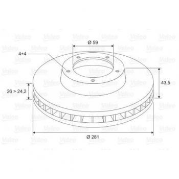 Valeo 186745 Disco de freno