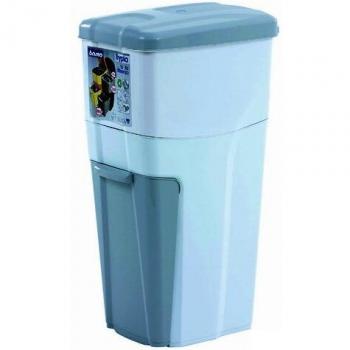 Cubo de Basura Selectiva Triplo Blanco L 38 Bama