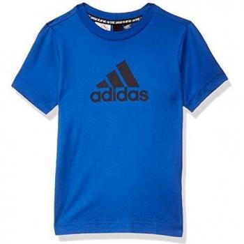 adidas YB MH BOS T Camiseta, Niños, Azul