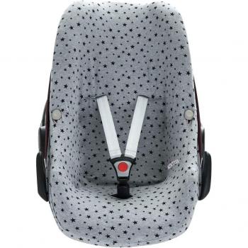 Funda para Silla de Coche Jyoko Maxi Cosi Pebble y Bébé Confort de Algodón Estampado Black Star