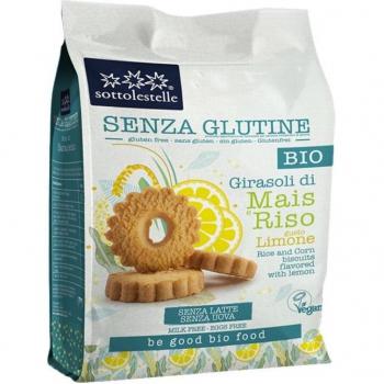 Galletas de Maíz y Arroz con Sabor a Limón Sin Gluten Ecológicas 250g Sottolestelle
