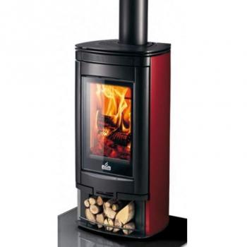 ESTUFA DE LEÑA ELLEDI 8KW GRETA BURDEOS 47.5X43.5X98CM