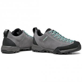 Zapatillas de senderismo Scarpa Mojito Trail GORE-TEX para mujer, color gris claro/azul, talla 40