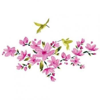 Jomoval Roommates - Adhesivos reposicionables para pared, diseño de flores y aves, multicolor