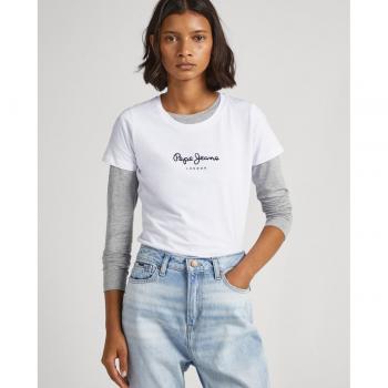 Camiseta Pepe Jeans New Virginia Blanca con Logo Estampado