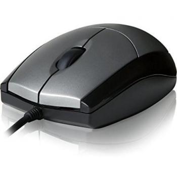 Ratón Óptico USB V7 MV3000 con LED, 1000 DPI, Negro/Plata