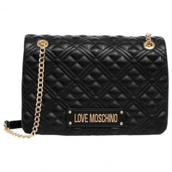 Love Moschino Chic Quilted Black Shoulder Bag, Female, Black, Size: ONE SIZE
