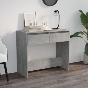 Mesa Consola de Madera Contrachapada Gris Hormigón 89x41x76,5 cm